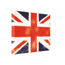 Vintage Union Jack Wrapped Canvas Print