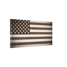 Vintage USA Flag Gallery Wrap Canvas