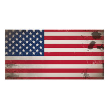 Vintage USA Flag Photo Cards