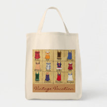 vintage vacation- tote bag