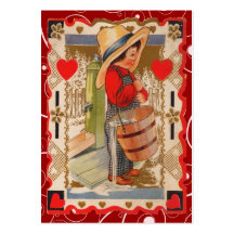 Vintage Valentine Kid Cards Business Card Templates