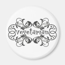 Vintage Vegetarian Magnets
