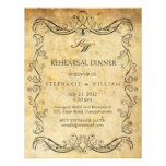 Vintage Victorian Monogram Rehearsal Dinner Card Personalised Announcement