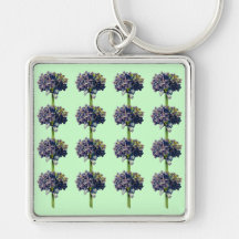 Vintage Violets Keychains