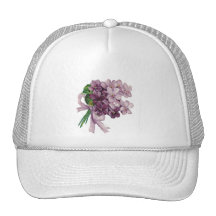 Vintage Violets Nosegay Bouquet Cap Hat