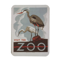 Vintage Visit the Zoo Magnet