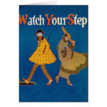 Vintage "Watch Your Step" Card