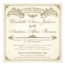Vintage Wedding Invitation