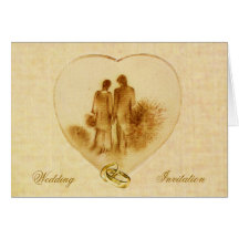 Vintage Wedding Invitation Card