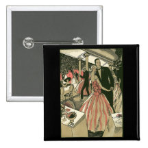 Vintage Wedding Newlyweds First Dance Pinback Button