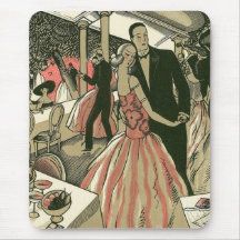 Vintage Wedding Newlyweds First Dance Mouse Pads