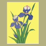Vintage Wedding Save the Date, Purple Iris Flowers postcards