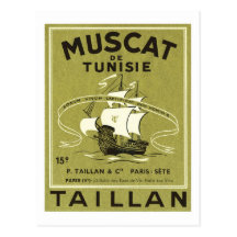 Vintage Wine Liquor Product Label Postcard