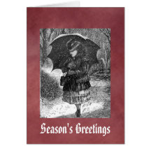 Vintage Winter Christmas Card