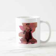 VINTAGE WOMEN FENCER COFFEE MUG