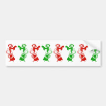 Vintage Xmas Shoppers Bumper Stickers
