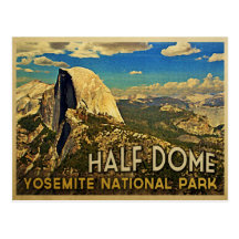 Vintage Yosemite Half Dome Postcards