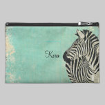 Vintage Zebra Blue Travel Accessory Bag bagettes bags