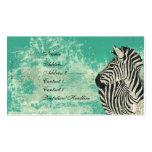 Vintage Zebra Turquoise Business Card/Tags