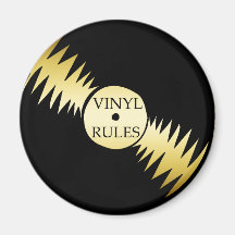 VINYL RULES FRIDGE MAGNET
