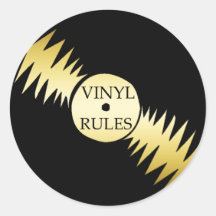 VINYL RULES ROUND STICKER