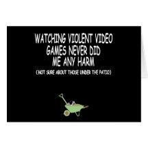 Violent video gamer card