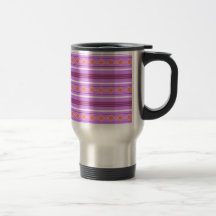 Violet orange artistic stripes mug