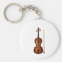 VIolin and bow realistic graphic Keychains