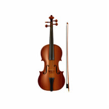 VIolin and bow realistic graphic Photo Cutouts