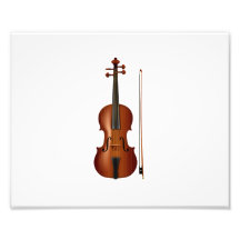 VIolin and bow realistic graphic Photographic Print
