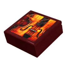Violin Art Keepsake Jewellery Gift Box