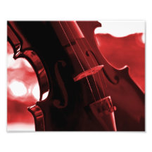 Violin in Red and Black Photo