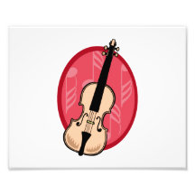 Violin With Pink Notes Background Photograph