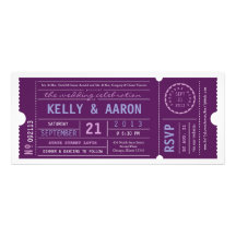 VIP Vintage Ticket Wedding Invitation
