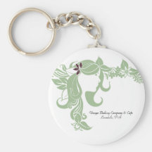 Virago Green Lady Logo Keychain