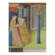 Virgil writing before Artemis Post Card