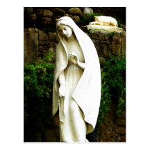 Virgin Mary Garden Statue Post Cards