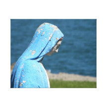 Virgin Mary overlooking the Atlantic Ocean Canvas Print
