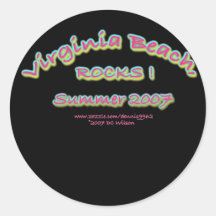 virginia Beach rocks2007 Round Stickers