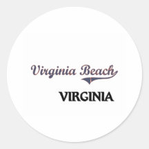 Virginia Beach Virginia City Classic Round Stickers