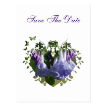 Virginia Bluebells Wildflowers - Save The Date Postcards