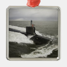 Virginia-class attack submarine christmas tree ornaments