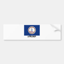 Virginia Flag Bumper Stickers