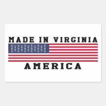 Virginia Made In Designs Rectangle Stickers