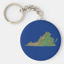 Virginia Map Keychain