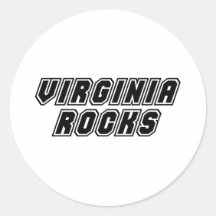 Virginia Rocks Round Sticker