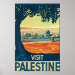 Visit Palestine Vintage Travel Poster