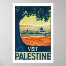 Visit Palestine w/white border Posters