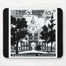 Visit Philadelphia on the Pennsylvania Railroad Mouse Pad