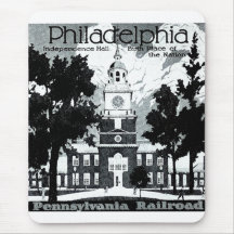 Visit Philadelphia on the Pennsylvania Railroad Mouse Pad